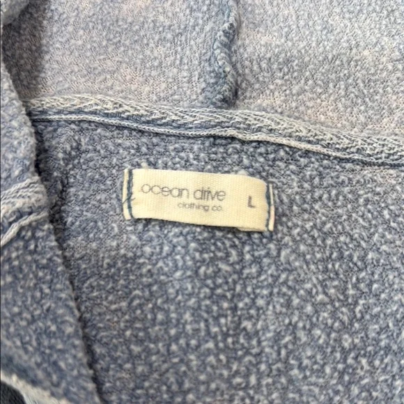 Ocean Drive Blue Oversized Long Sleeve Sweatshirt - Picture 2 of 4